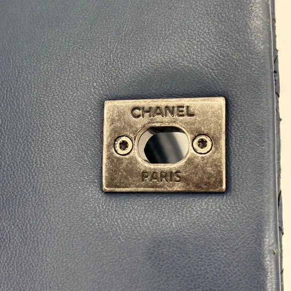 Chanel Blue Mini Python Coco Handle Bag - Picture 8 of 16